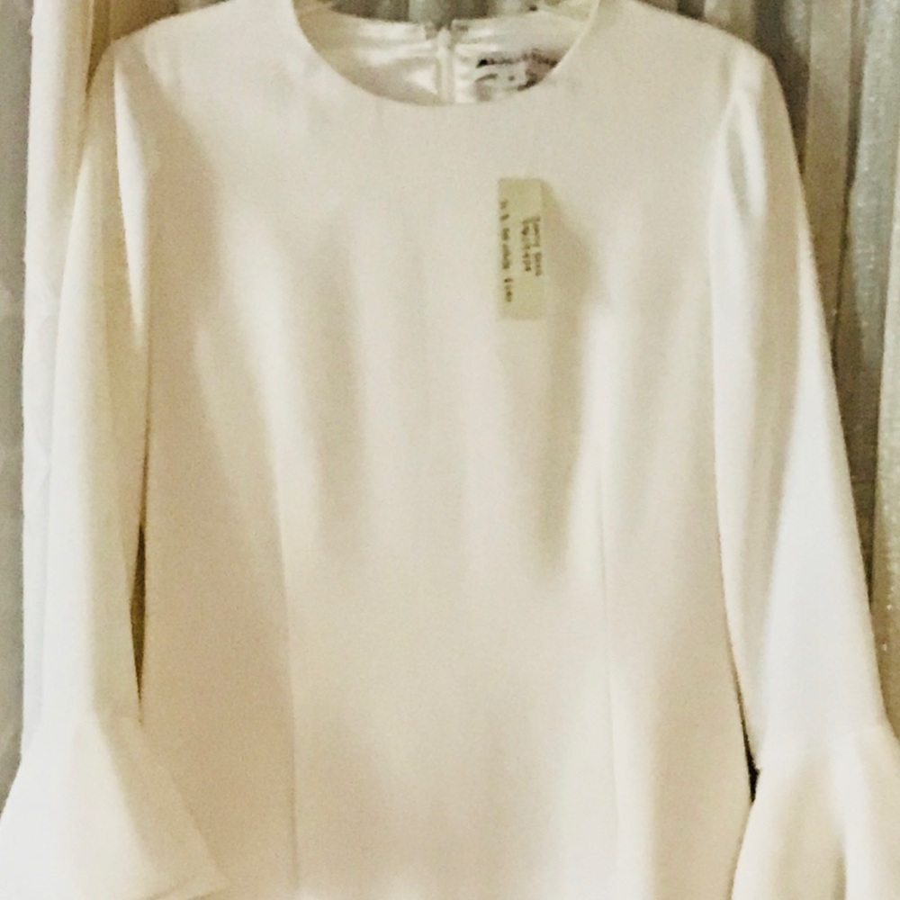 NWT Cream/off white gown, knee length, semi formal